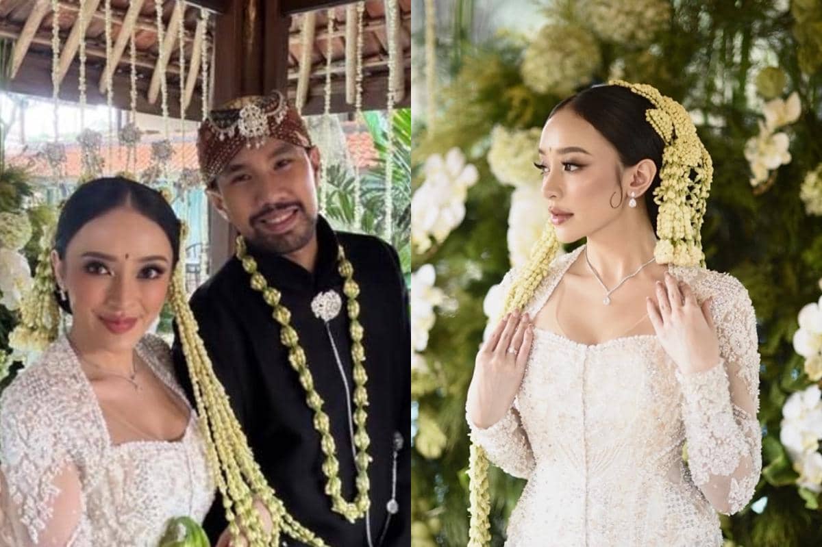 potret pernikahan Amanda Zahra dan Adli