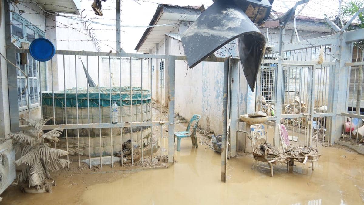Potret lapas di Aceh yang terdampak banjir bandang. (dok. Kementerian Imipas)
