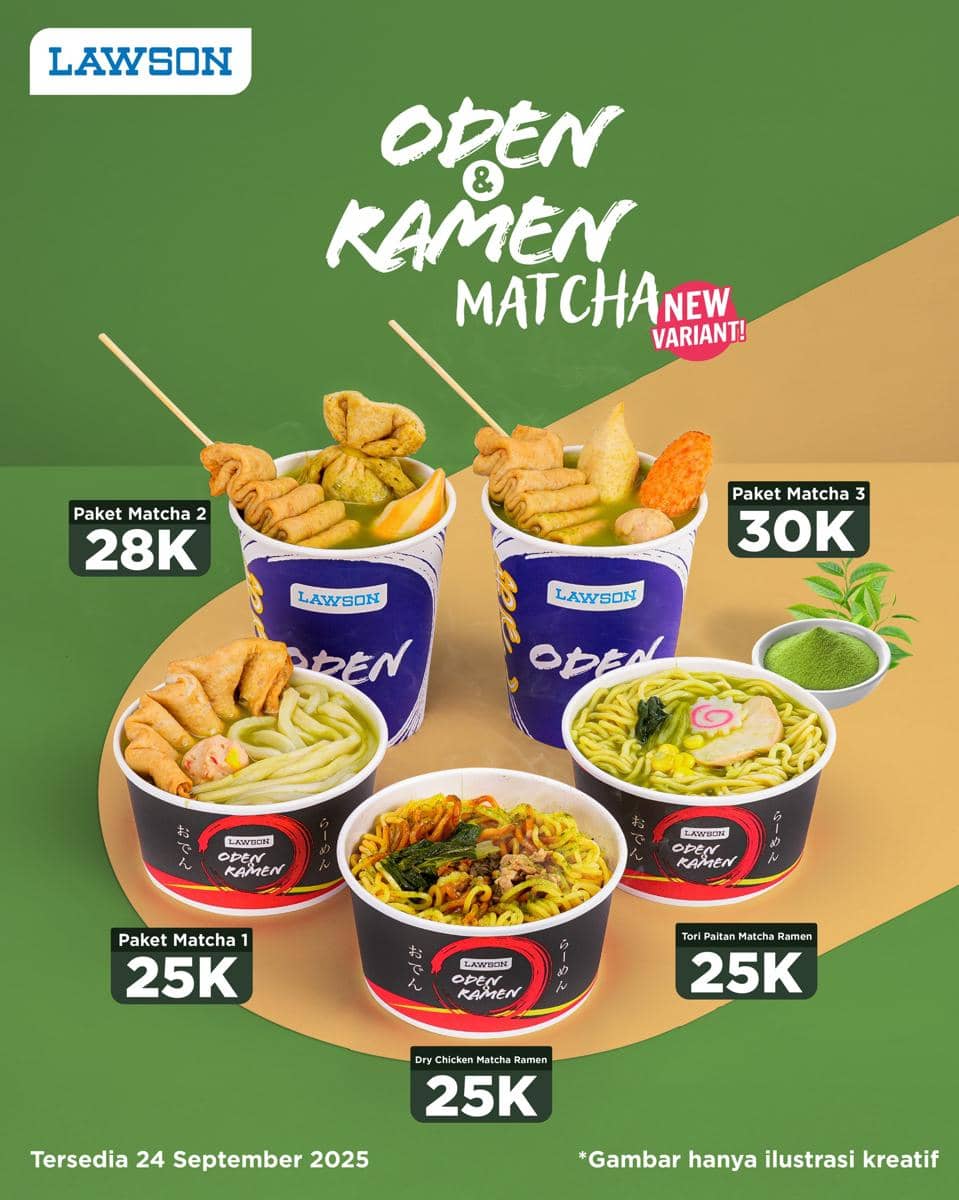 Potret menu ramen matcha di Lawson