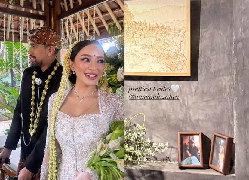 potret pernikahan Amanda Zahra dan Adli