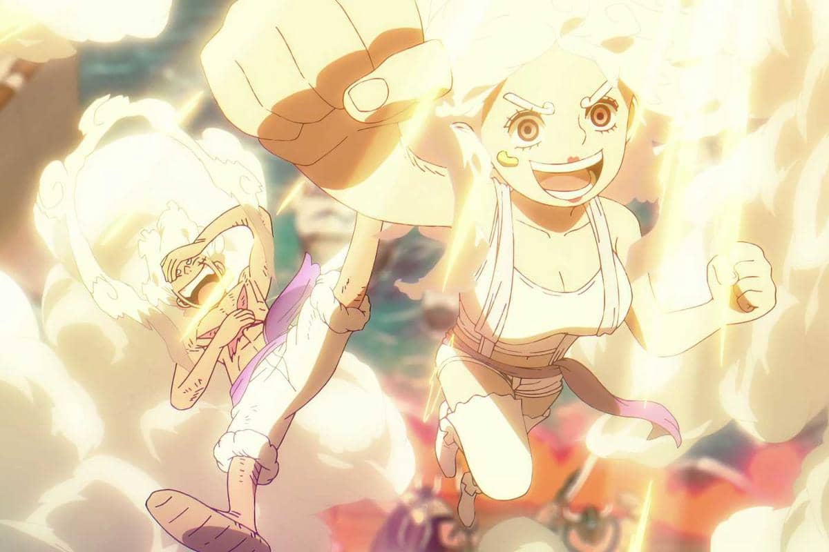 Luffy dan Bonney dalam wujud Nika.