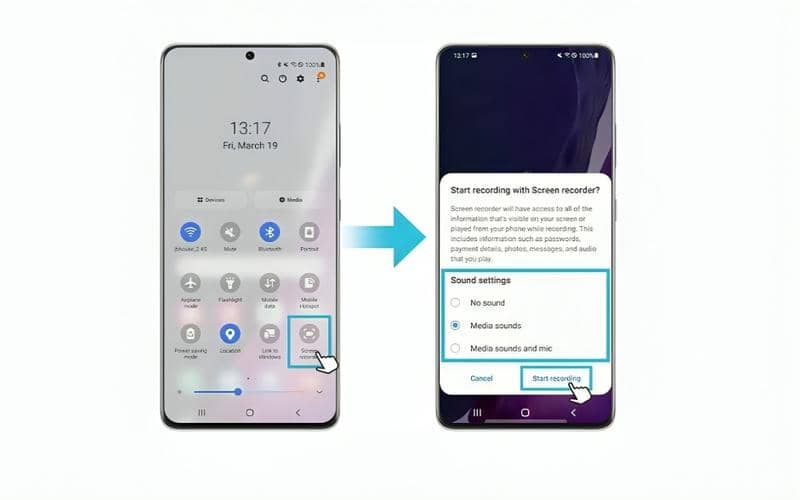cara merekam layar HP Android tanpa aplikasi tambahan