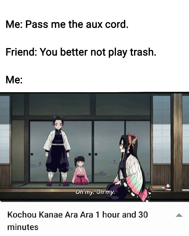 meme anime tentang dengar musik