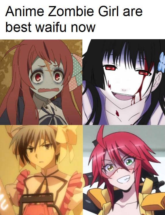 meme anime tentang zombi