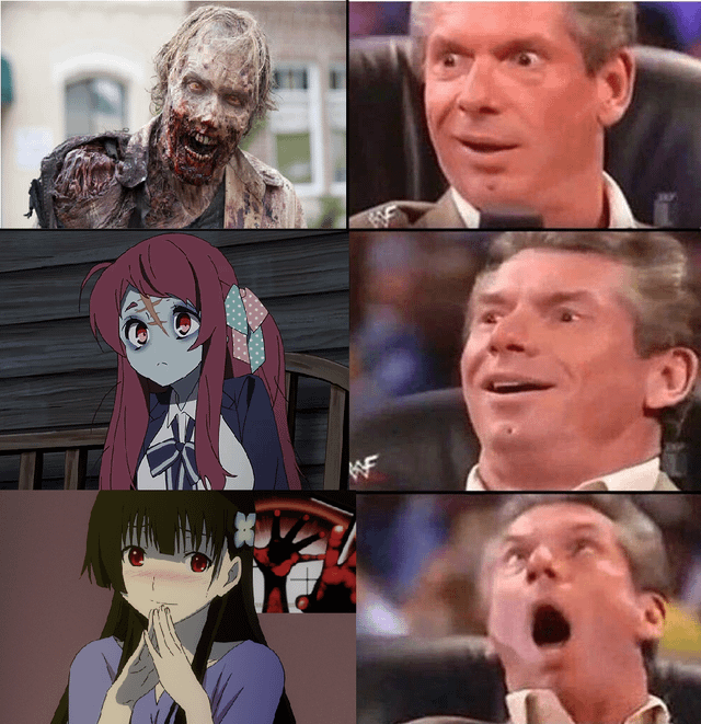 meme anime tentang zombi