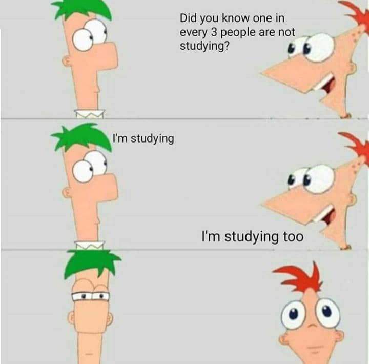meme kartun tentang belajar