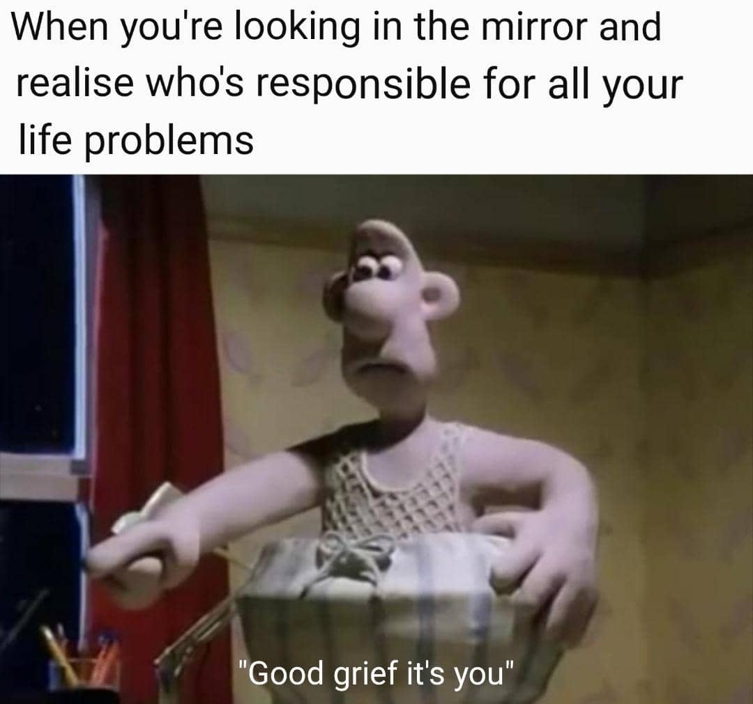 meme kartun tentang cermin