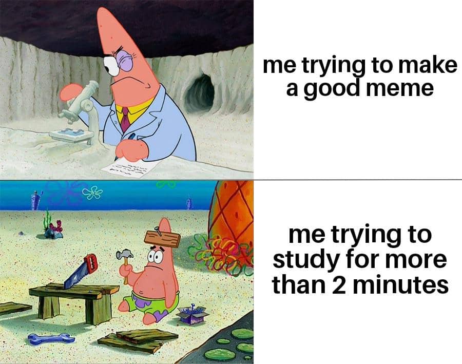 meme kartun tentang belajar