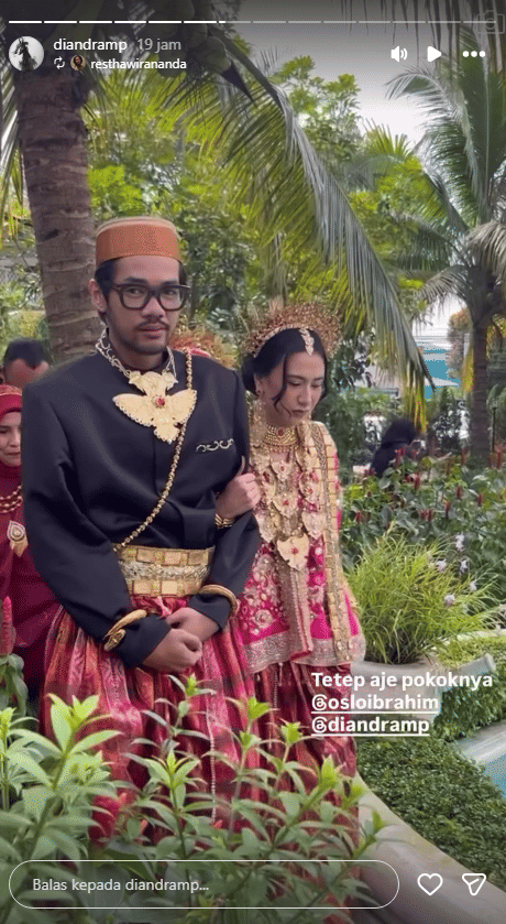 Potret pernikahan Oslo Ibrahim dan Diandra