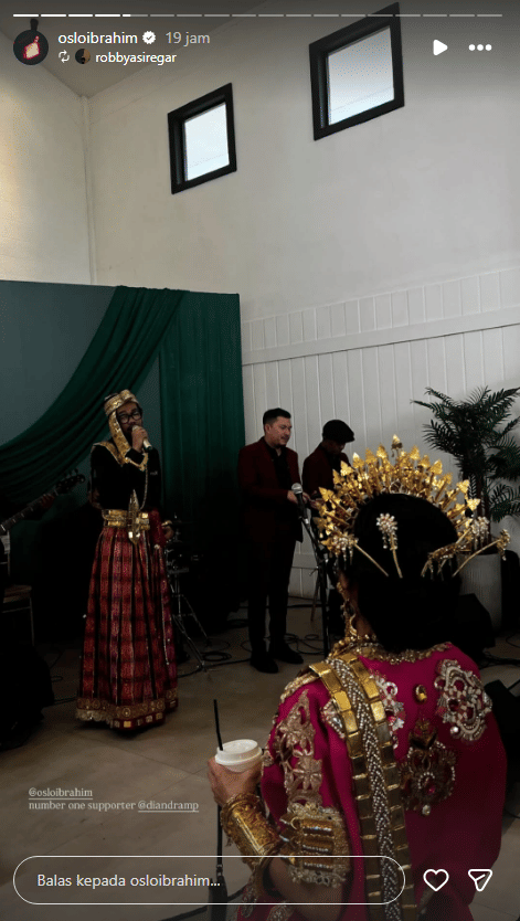 Potret pernikahan Oslo Ibrahim dan Diandra