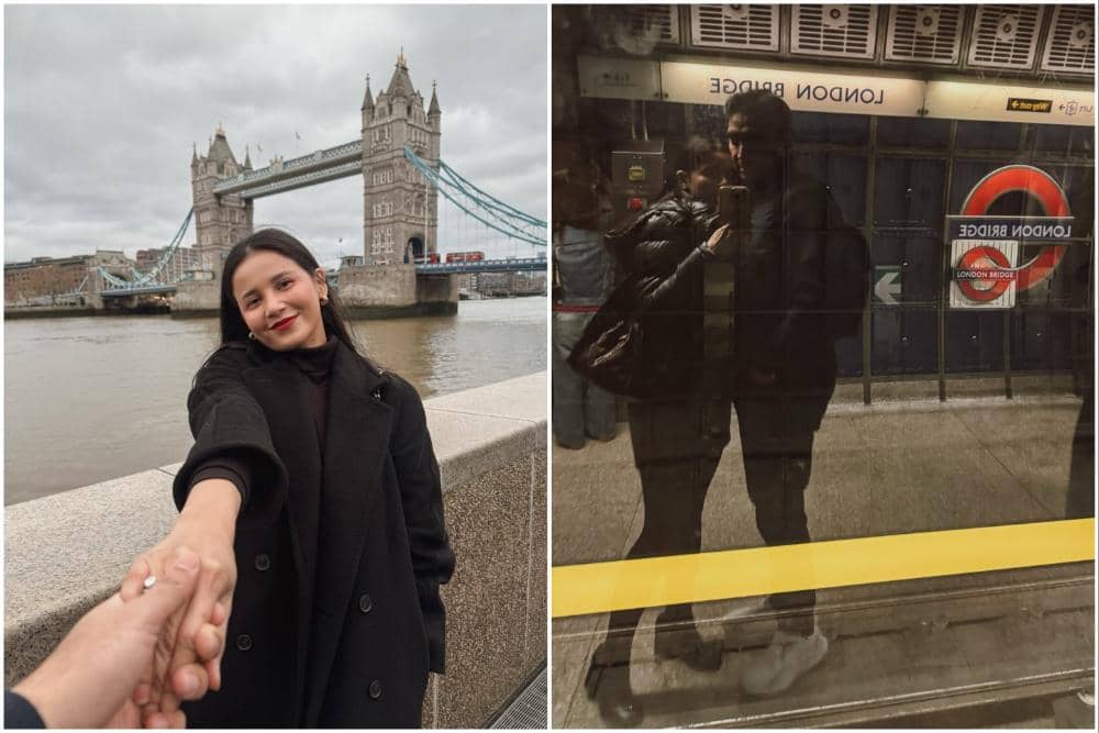Liburan Yunita Siregar di London bersama suami.