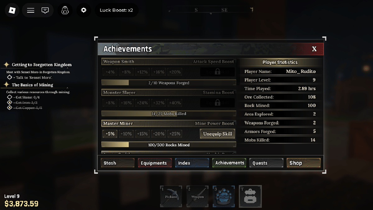 menyelesaikan Achievement memberikan buff permanen 