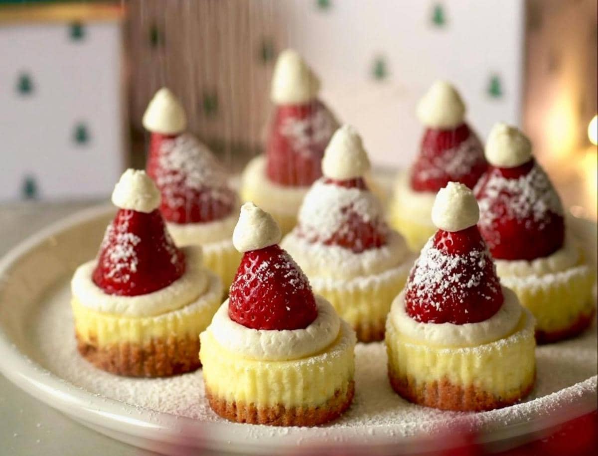 ilustrasi menaburkan gula halus di atas kue