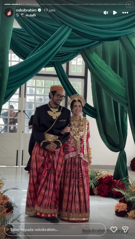 Potret pernikahan Oslo Ibrahim dan Diandra