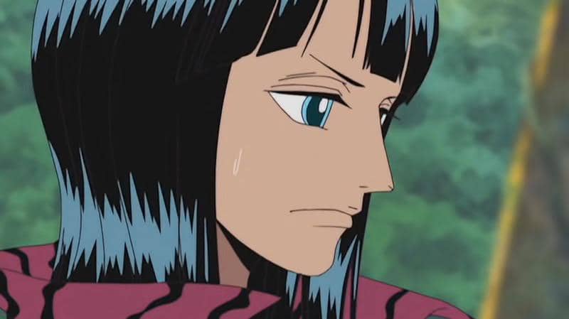 Robin membaca Poneglyph di Skypiea