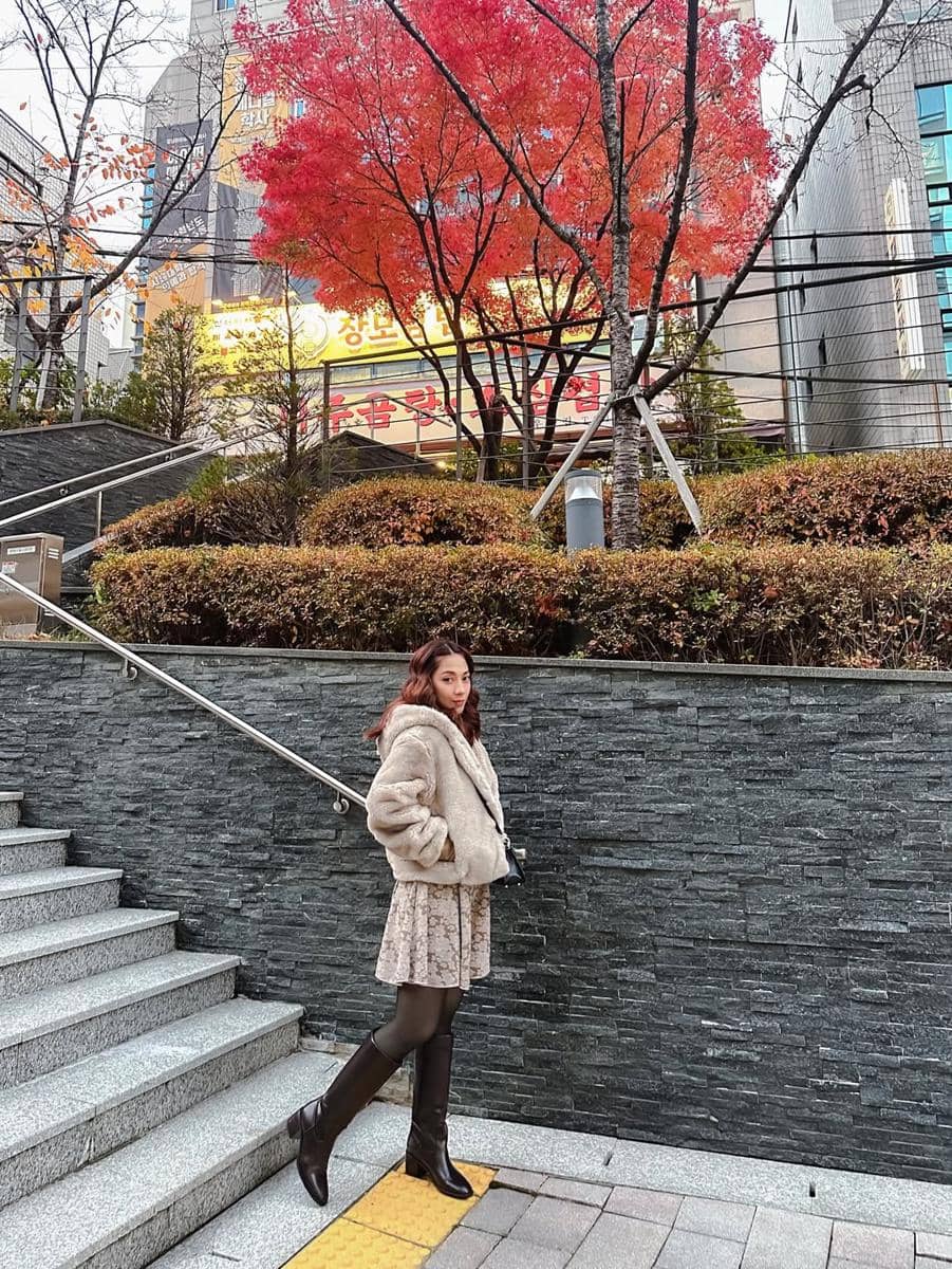 Dinda Kirana liburan ke Korea Selatan