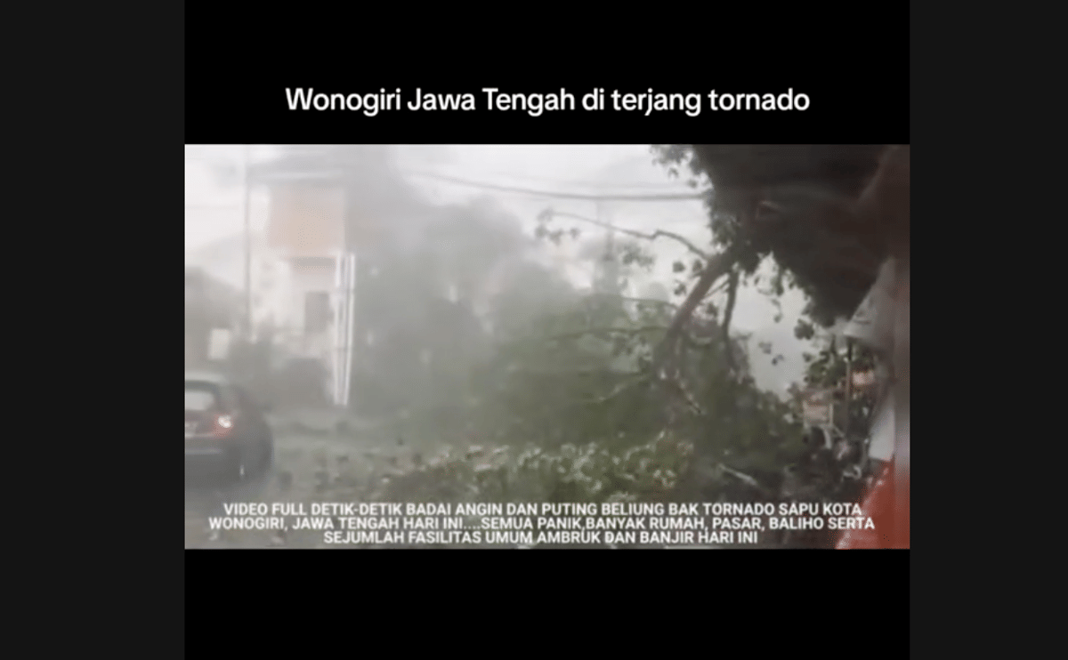 Konten hoaks tornado menerjang Wonogiri. (Dok. IDN Times)