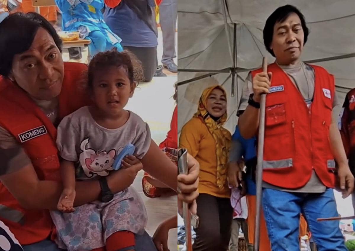 potret Komeng jadi relawan PMI di Padang