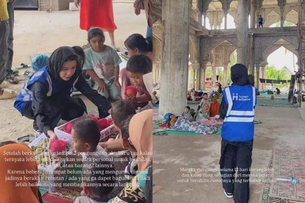 Regina Phoenix di Tempat Pengungsian Korban Banjir (instagram.com/reginaaphx)