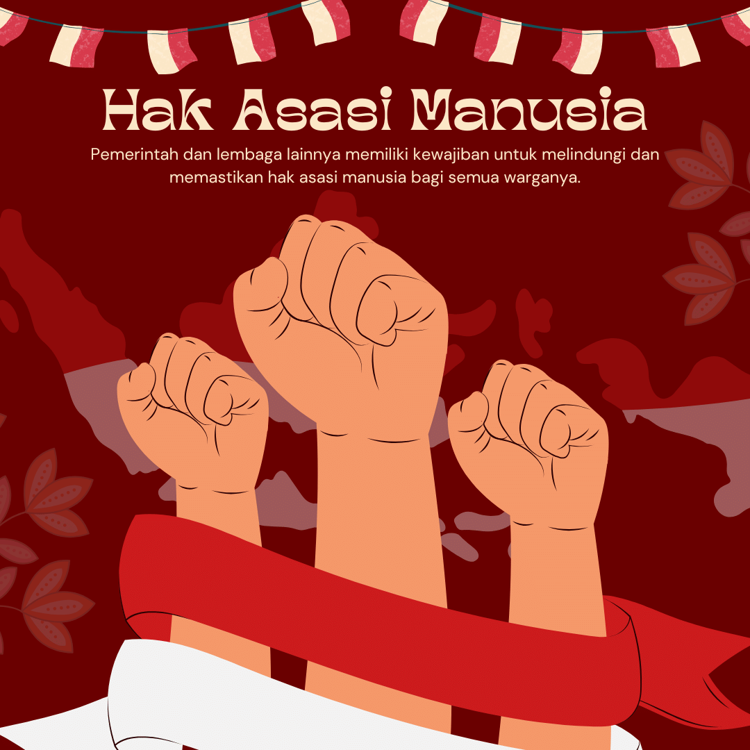 Merah Ilustrasi Hak Asasi Manusia Facebook Post