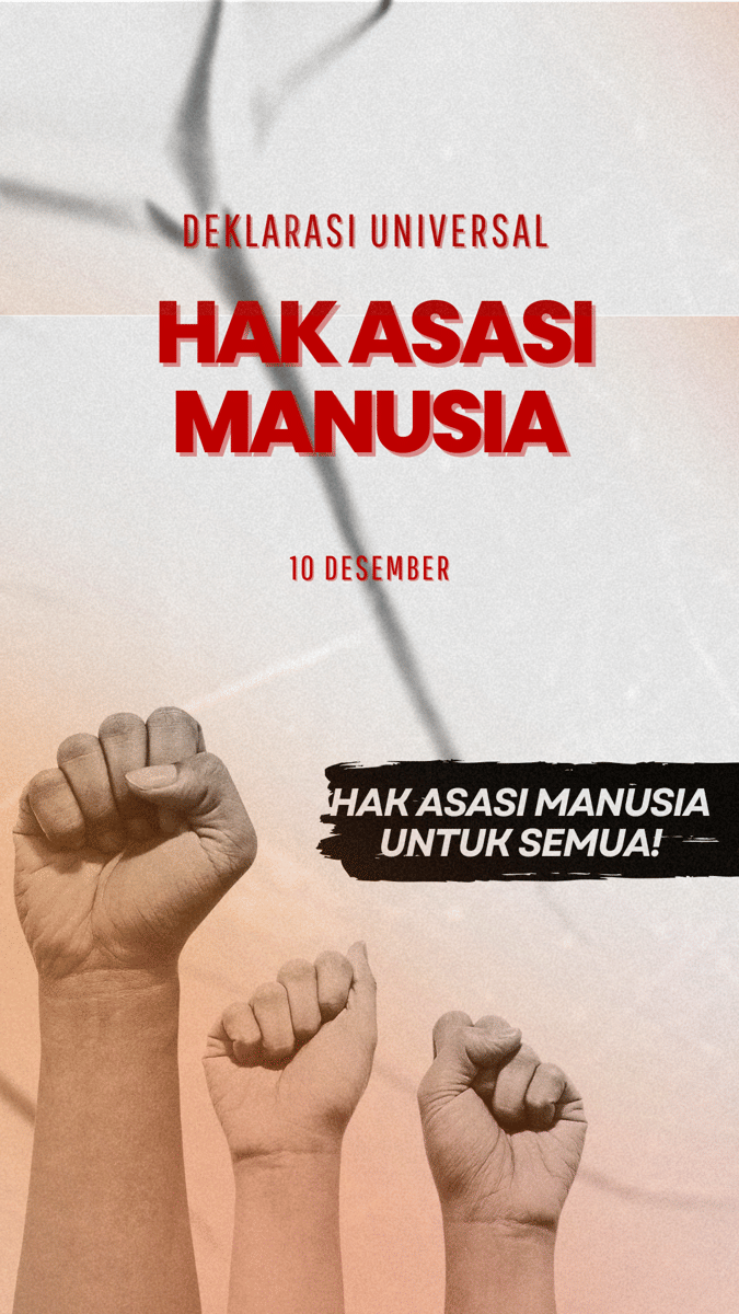 Merah Putih Minimalist Hari Hak Asasi Manusia Instagram Story