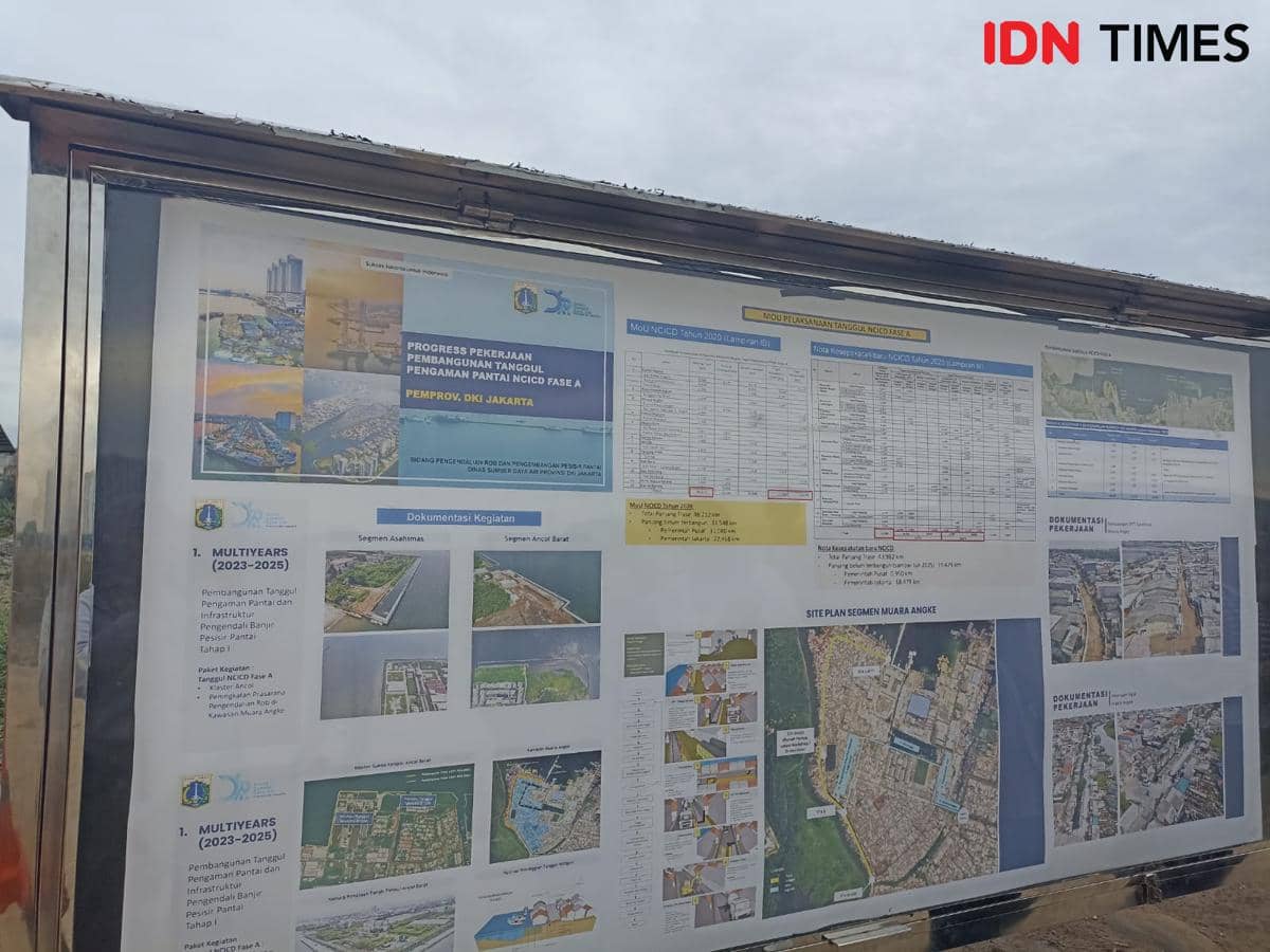 Kondisi Tanggul Pantai Muara Baru, Penjaringan Jakarta Utara