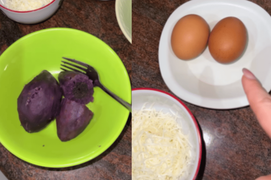 Tangkapan layar bahan pembuatan ubi cheesecake ala Shani Amelia