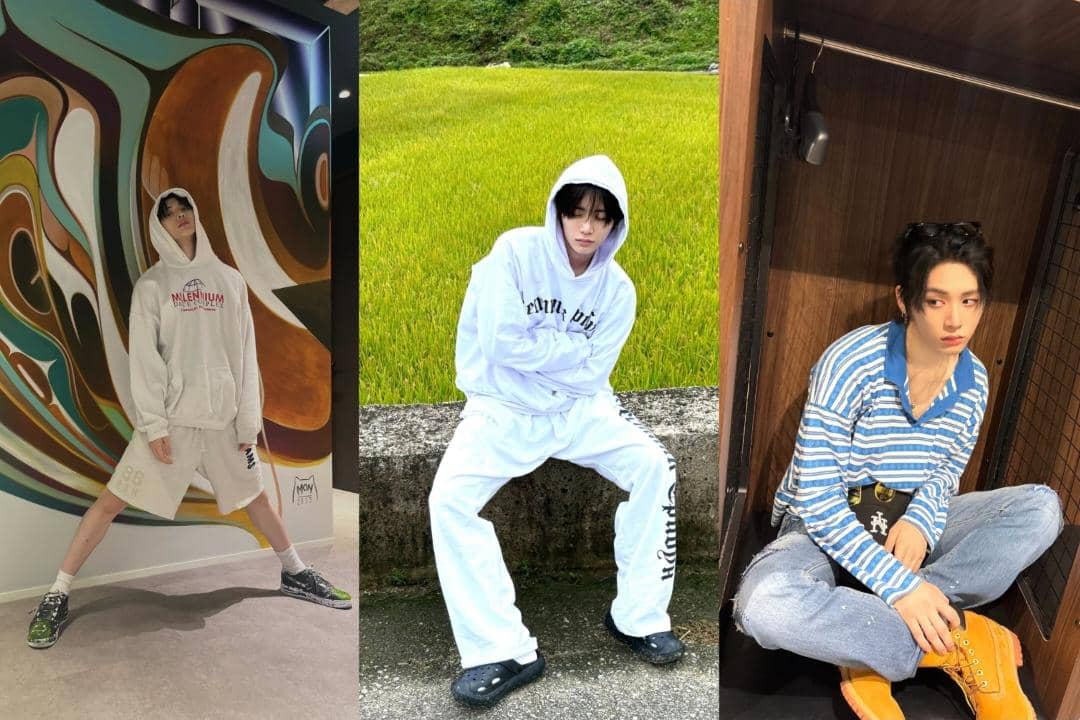 Gaya outfit streetwear Taesan BOYNEXTDOOR