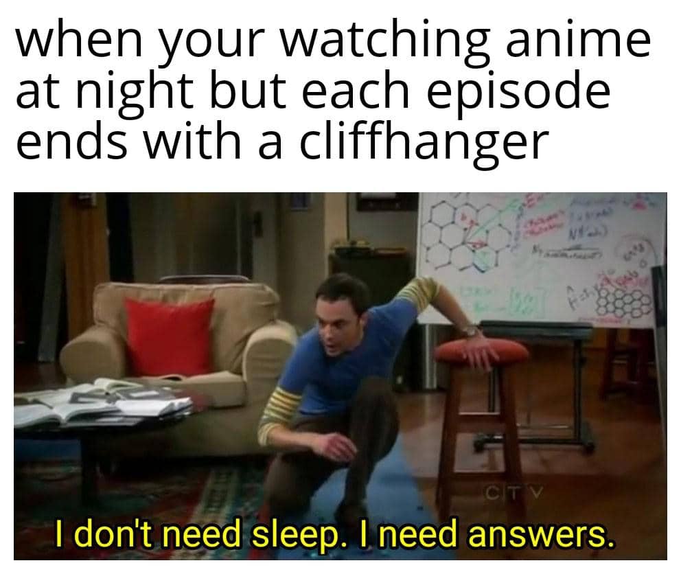 meme anime tentang bergadang