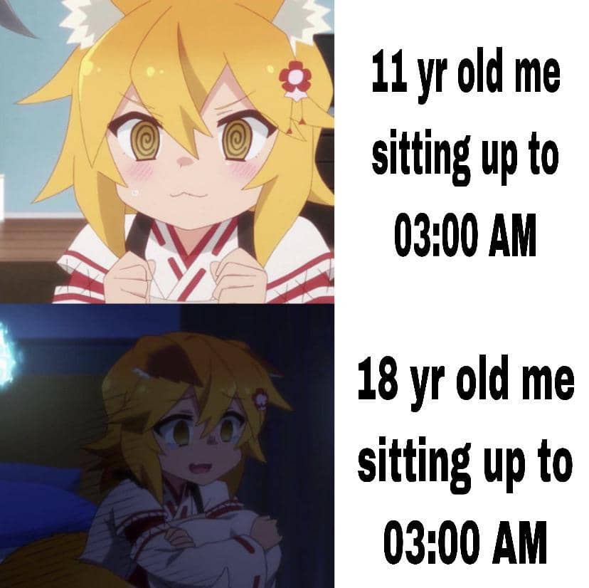 meme anime tentang bergadang