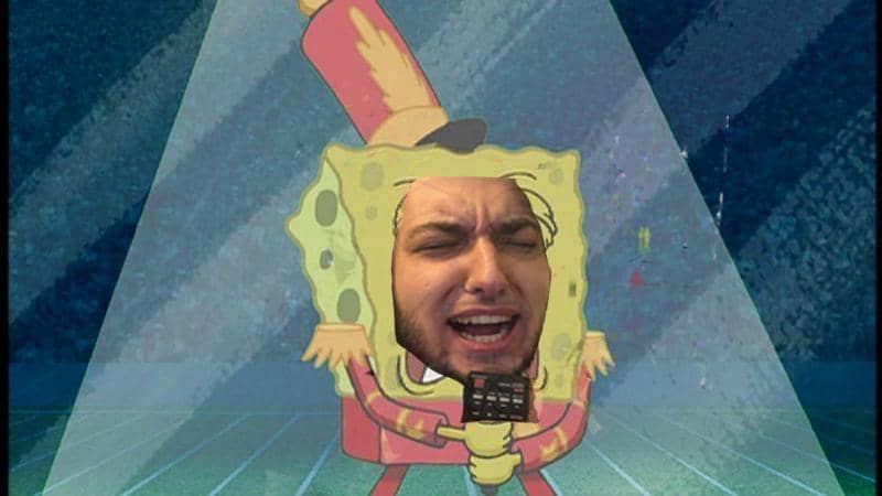 meme SpongeBob tentang nyanyi