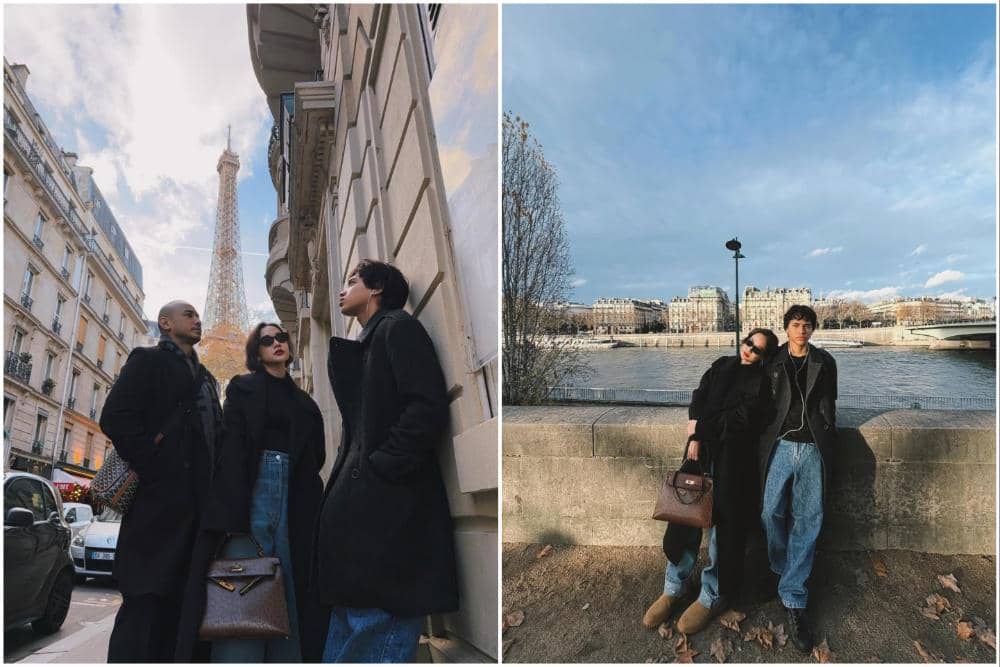 Keluarga BCL jalan-jalan di Paris.