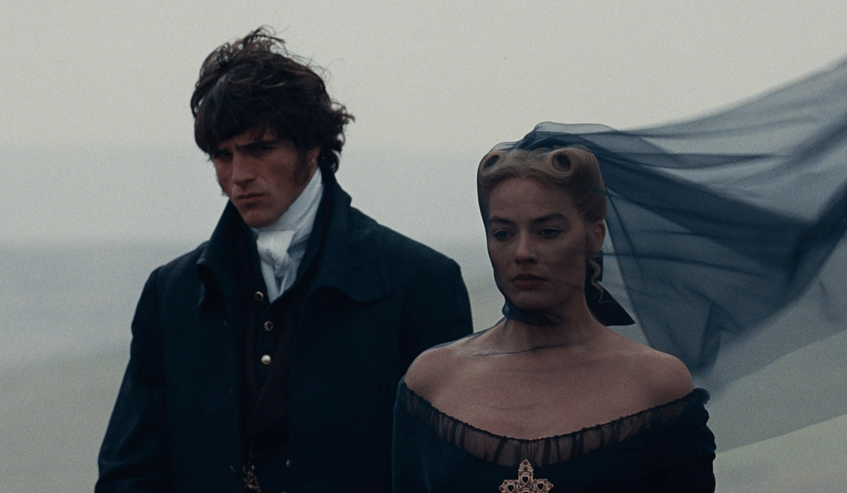 Margot Robbie dan Jacob Elordi dalam film adaptasi sastra klasik Wuthering Heights