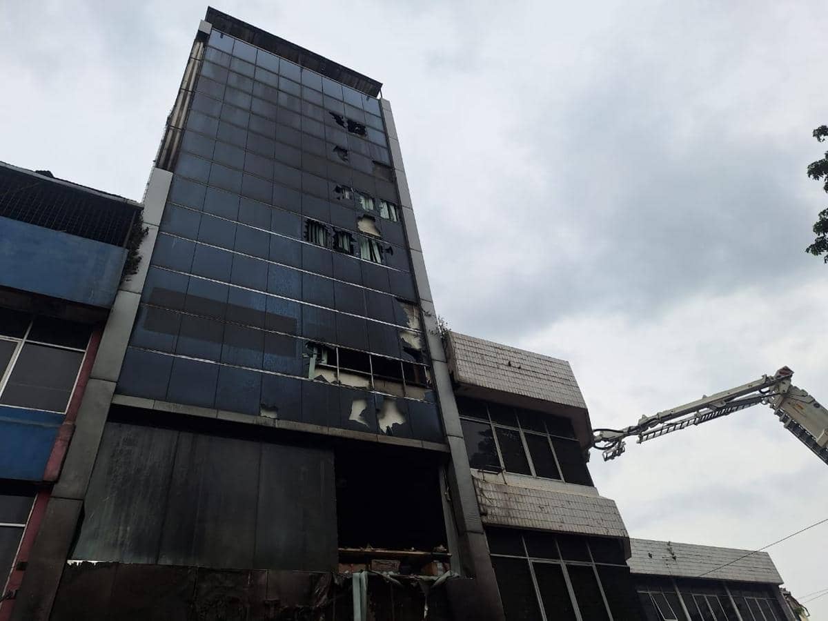 Gedung Terra Drone Kebakaran