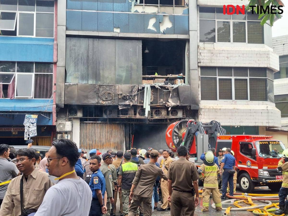Gedung Terra Drone Kebakaran