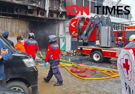 Gedung Terra Drone Kebakaran