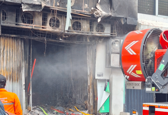 Gedung Terra Drone Kebakaran