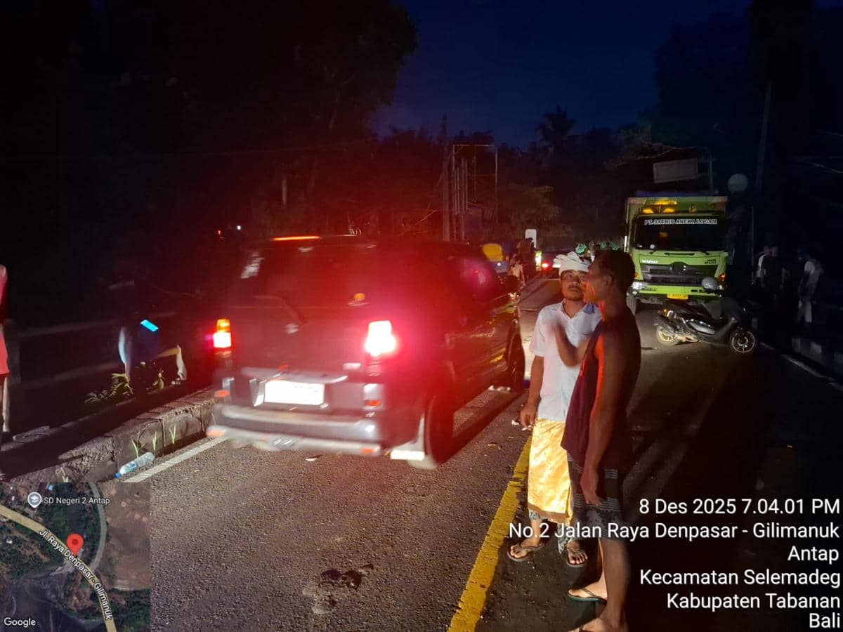 Kecelakaan beruntun yang terjadi di Selemadeg, Tabanan,