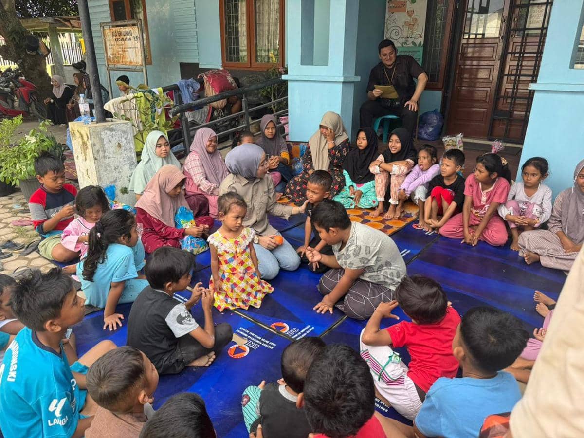 korban bencana banjir dan longsor di pengungsian Pidie Jaya, Aceh