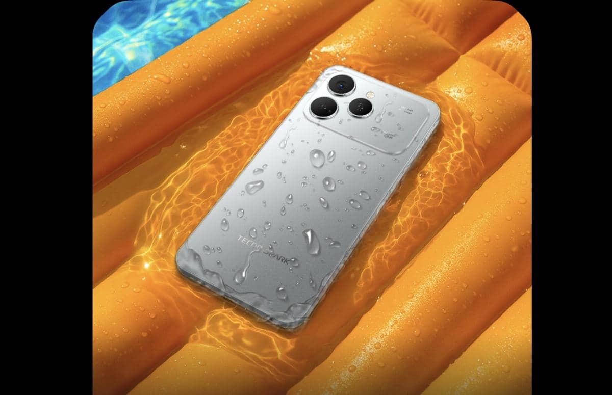 ilustrasi TECNO SPARK 40 yang bersertifikasi IP64  