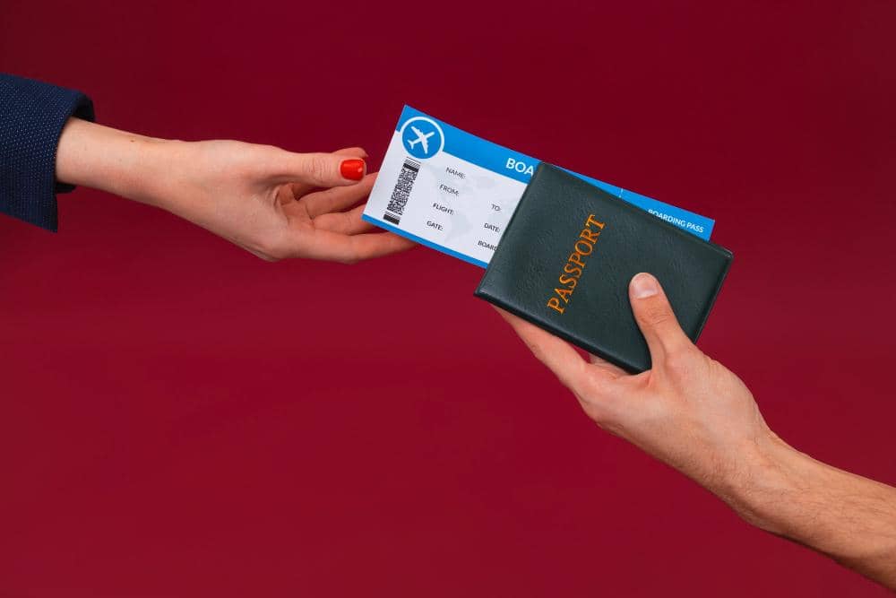 ilustrasi paspor dan dokumen perjalanan 