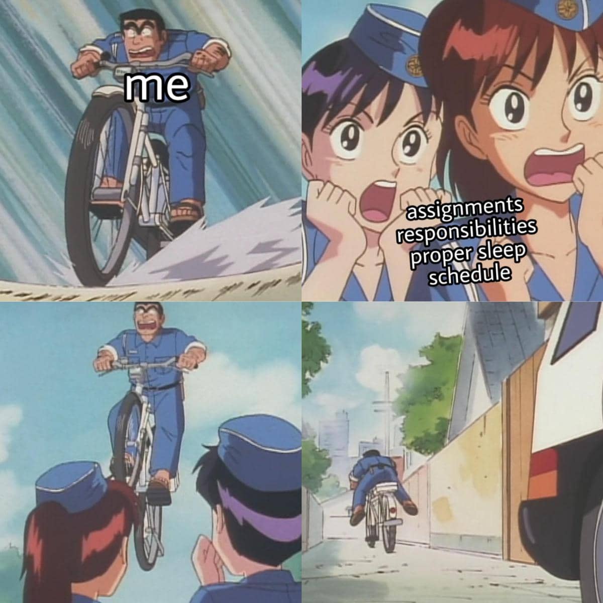 meme anime tentang sepeda