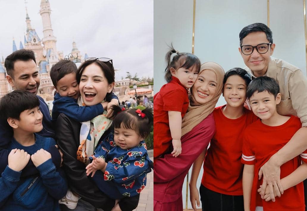 keluarga Raffi Ahmad dan keluarga Dude Harlino