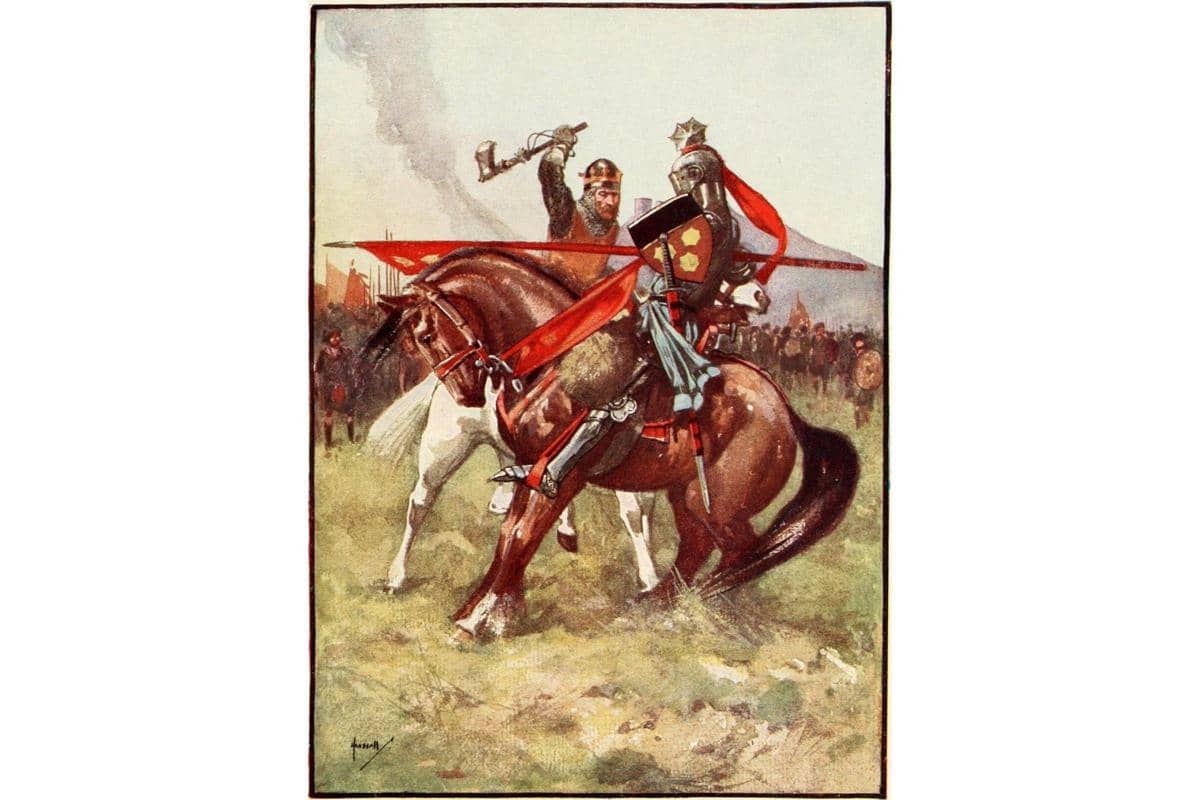 Ilustrasi Robert the Bruce dalam Pertempuran Bannockburn tahun 1314