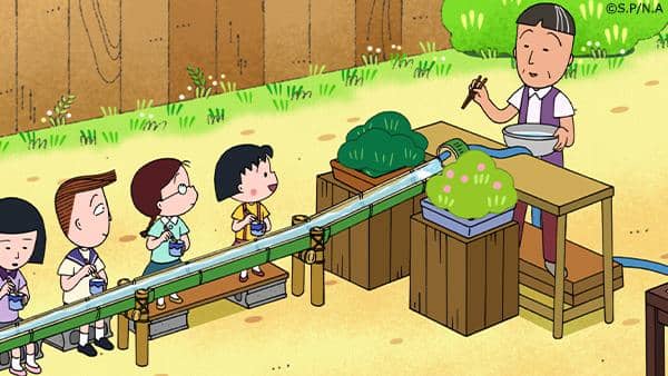 Makan somen bersama teman-teman disiapkan oleh kakek noguchi