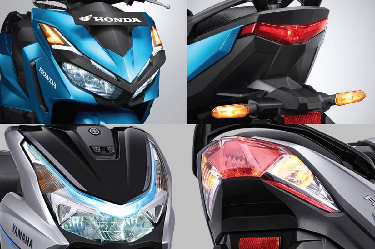desain lampu Honda Vario 125 dan Yamaha Freego 125