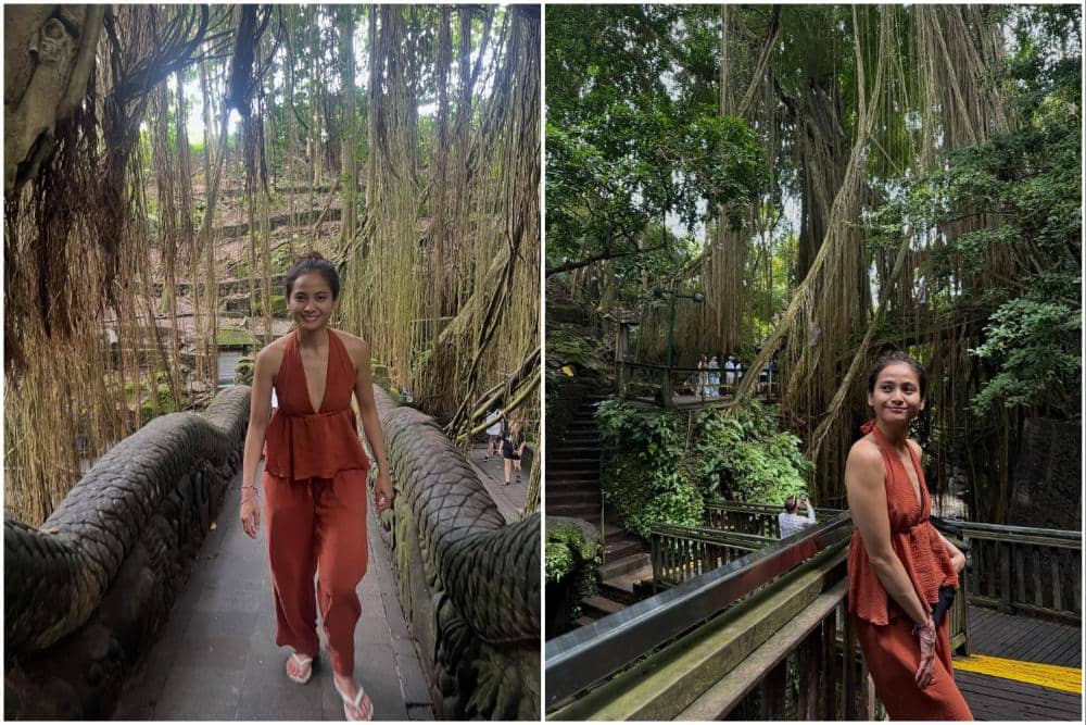 Acha Septriasa di Monkey Forest Ubud.