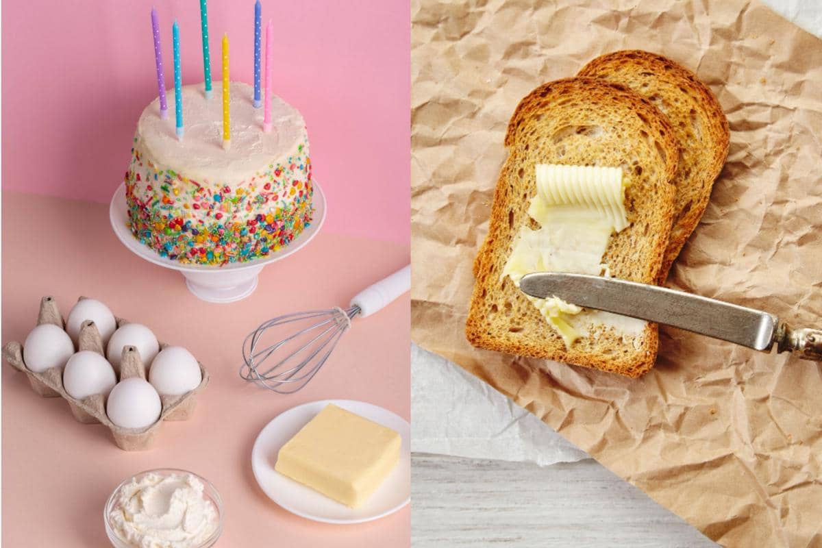 ilustrasi pure butter untuk membuat cake dan butter blend untuk olesan roti