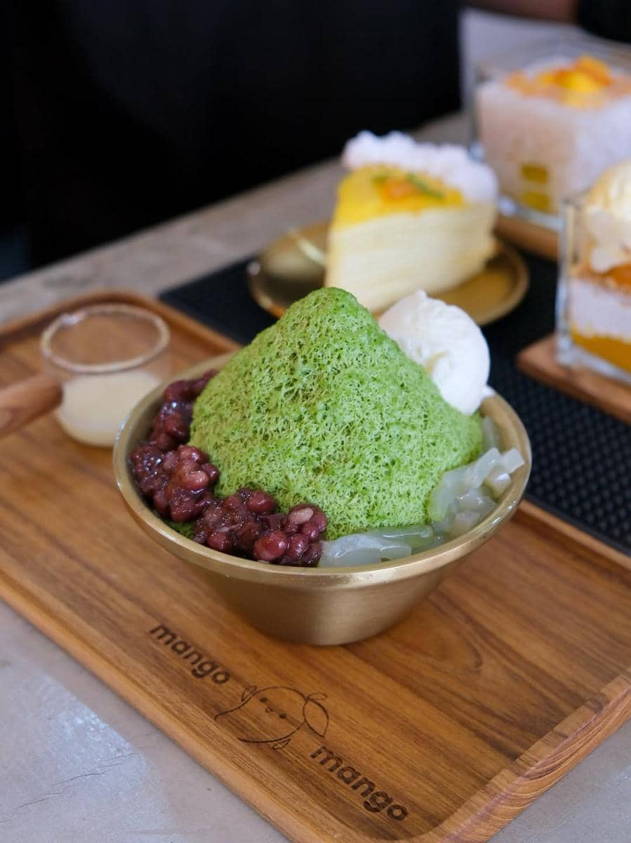 menu Matcha Snow di Mango Mango Cafe