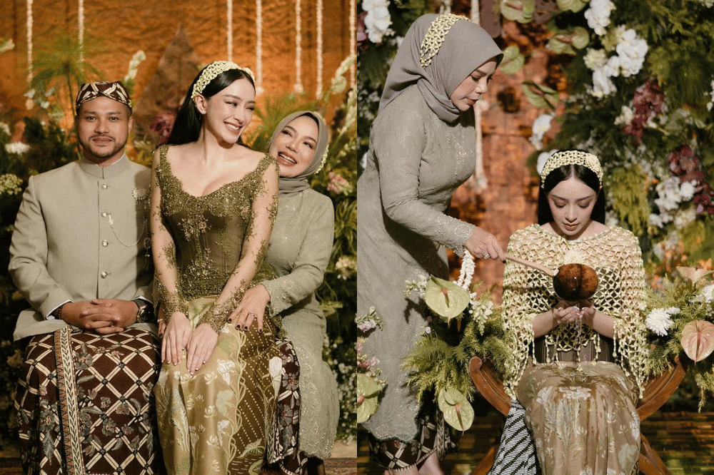 Potret prosesi siraman Amanda Zahra jelang menikah